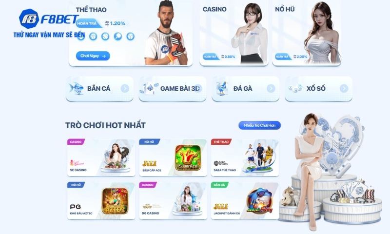 Kho trò chơi phong phú và hấp dẫn trên nền tảng F8BET Kho trò chơi phong phú và hấp dẫn trên nền tảng F8BET